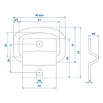 Anello di ancoraggio in due pezzi 42 x 36 mm x10 pezzi