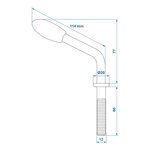 Perno filettato per morsetto ruota jockey 48 mm x10 pezzi