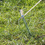 Picchetto per tenda 30cm in metallo con gancio x10 pezzi