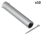 Asse per ruotino 48 mm x10 pezzi