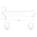 Asse per ruotino 48 mm x10 pezzi