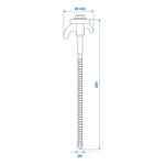Picchetto per tenda 20 cm in metallo avvitabile con gancio in plastica x10 pezzi
