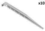 Picchetto tenda 18,5 cm in alluminio zigrinato x10 pezzi
