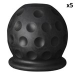 Tappo per gancio traino a forma di pallina da golf nero x5 pezzi