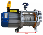 Gru edile 500kg 25m elettrica 230V Rotazione a 360°