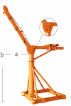 Gru edile 500kg 25m elettrica 230V Rotazione a 360°
