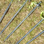 Picchetto da terra 30 cm in acciaio zincato con gancio a L Heavy Duty x10 pezzi