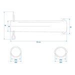 Asse per ruota jockey 48 mm x10 pezzi
