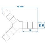 Raccordo a Y per tubo 8 mm x10 pezzi
