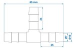 Raccordo a T per tubo 10 mm x10 pezzi
