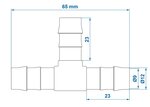Raccordo a T per tubo 12 mm x10 pezzi