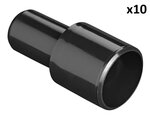 Adattatore per tubo di scarico dia 28 mm a dia 19 mm PE nero x5 pezzi