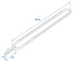 Cinghia elastica 300 mm con gancio a S x4 pezzi
