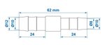 Raccordo riduttore dritto 12x10 mm x10 pezzi