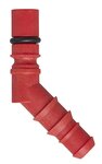 Raccordo per tubo con O-ring per tubi da 10/12 mm rosso x5 pezzi