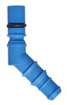 Raccordo per tubo con O-ring per tubi da 10/12 mm blu x5 pezzi