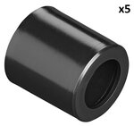 Raccordo riduttore per tubo di scarico da Ø28 mm a Ø17 mm PE nero x5 pezzi