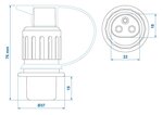 Spina 3 poli in PVC