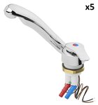 Miscelatore in ceramica Samba diametro 39 mm cromo x5 pezzi