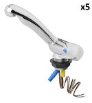 Rubinetto acqua fredda Keramik Style 12V diametro 33 mm cromo x5 pezzi