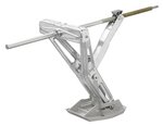 Supporto angolare per caravan 1000 kg 605 x 280 mm H: 470 mm con piede stabilizzante e meccanismo di estensione prolungato