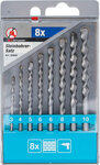 Serie di punte da muro 3 - 10 mm 8 pz
