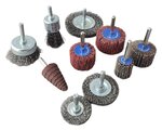 Set di dischi abrasivi e spazzole / 10 pezzi