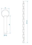 Perno di bloccaggio con catena diametro 14,3 mm