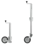 Ruotino di manovra 570/60 mm con cerchio in metallo grande e gomma 220 x 65 mm, pieghevole 300 kg