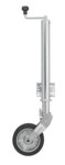 Ruotino di manovra 570/60 mm con grande cerchio in metallo e gomma 220 x 65 mm, pieghevole 500 kg