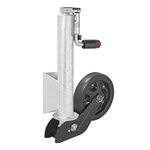 Ruota jockey 73 mm cerchio in metallo con pneumatico in gomma 260 x 65 mm pieghevole