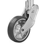 Ruota jockey 60 mm cerchio in metallo con pneumatico in gomma 200 x 50 mm pieghevole