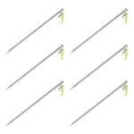 Picchetto da roccia 40 cm in acciaio zincato con gancio a P Heavy Duty – set di 6 pezzi