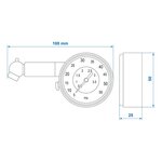 Manometro pressione pneumatici 3,8 Bar