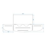 Paravento da cucina 3 pezzi in acciaio pieghevole con piastra di base 63 x 30,5 x 25 cm