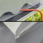 Paravento da cucina 3 pezzi in acciaio pieghevole con piastra di base 63 x 30,5 x 25 cm