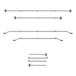 Arco in metallo estensibile 152–220 cm per telo copririmorchio