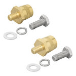 Set poli batteria avvitabili (+) e (-) in ottone M8 con bullone e rondella