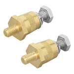 Set poli batteria avvitabili (+) e (-) in ottone M8 con bullone e rondella