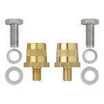 Set poli batteria avvitabili (+) e (-) in ottone M8 con bullone e rondella