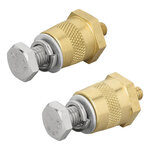 Set poli batteria avvitabili (+) e (-) in ottone M6 con bullone e rondella