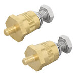 Set poli batteria avvitabili (+) e (-) in ottone M6 con bullone e rondella