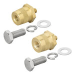 Set poli batteria avvitabili (+) e (-) in ottone M6 con bullone e rondella