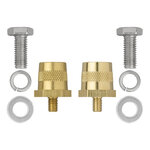 Set poli batteria avvitabili (+) e (-) in ottone M6 con bullone e rondella