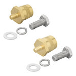 Set poli batteria avvitabili (+) e (-) in ottone M6 con bullone e rondella
