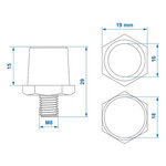 Set poli batteria avvitabili (+) e (-) in ottone M8