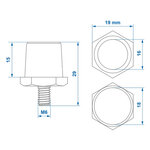 Set poli batteria avvitabili (+) e (-) in ottone M6
