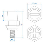 Set poli batteria avvitabili (+) e (-) in zinco M8