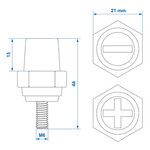 Set poli batteria avvitabili (+) e (-) in zinco M6
