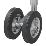 Ruotino anteriore doppio 48 mm con pneumatici pieni in gomma naturale 200 x 50 mm